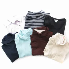 ユニクロ UNIQLO まとめ売り 7点セット タグ付き シャツ タートルネック Tシャツ 長袖 S×4 M×1 XL×2 /US ■IBO17