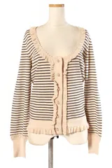 トゥービーシック TO BE CHIC フリルボーダー カーディガン /yo0402