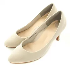 ランダ RANDA パンプス アーモンドトゥ ハイヒール スエード 24cm グレー /BB