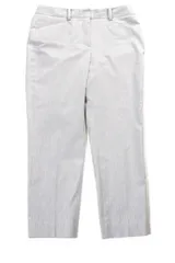 セオリーリュクス theory luxe 18SS パンツ スラックス クロップド センタープレス ストレッチ Cotton Comfort Ribra 36 グレー /ms0410