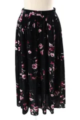 リランドチュール Rirandture 17AW ベロア フラワー スカート /kf0413