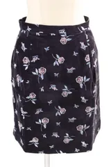 リランドチュール Rirandture 16AW フラワー 刺繍 ベロア スカート /hk0404