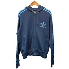 adidas アディダス ジップアップパーカー 938005 万国旗タグ M ブルー 15033