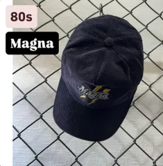 80s 90s magna トラッカーキャップ　キャップ　企業　タバコ　80年代　90年代　マグナ　コーデュロイキャップ　5パネル　サンダーロゴ　メンズ　レディース　ユニセックス　古着　ヴィンテージ　バイカー　ロッカーファッション　ジュリアン　人気　アメリカ