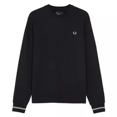 【新品未使用】FRED PERRYフレッドペリークルーネック長袖スウェットシャツ100% コットン男女兼用カジュアル上着2025秋冬モデル