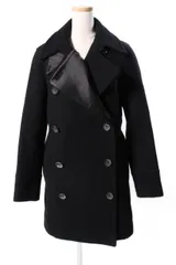 ザ リラクス THE RERACS 16AW Pコート 中綿 ウール 0 黒 ブラック /hn0425のサムネイル