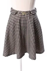 リランドチュール Rirandture ビジュー装飾 ギンガム スカート /☆y0415