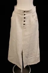 イエナ IENA スカート ロング ボタン 台形 40 白 ホワイト /ek0417
