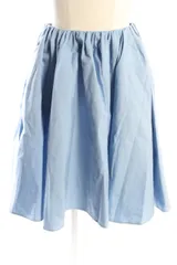 マカフィー MACPHEE トゥモローランド コットン ナイロン ギャザー フレア スカート /ek0418