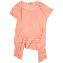 新品 WeAre ウィーアー 日本製 顔料染め ラウンドヘムロングTシャツ 13270130 1 PINK 定価13,650円 半袖 カットソー トップス g12855のサムネイル