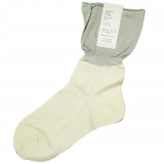 新品 babaco ババコ 日本製 fine silk frill socks ファインシルクフリルソックス 16S02-006 IVORY バイカラー 靴下 レディース g12513のサムネイル