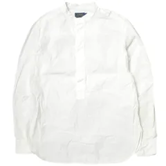 POLO RALPH LAUREN ポロ・ラルフローレン バンドカラープルオーバーシャツ 211561671001 XS ホワイト 長袖 比翼 トップス g22849