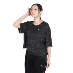 [プーマ] スポーティ Train FAVORITE AOP クロップ Tシャツ 523659 レディース 24年秋冬カラー ブラック スター(96) [24年秋冬カラー プーマ ブラック スター(96)] [M]