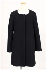 B&Y ユナイテッドアローズ BEAUTY&YOUTH ビューティー&ユース コート ノーカラー ウール アンゴラ S ネイビー /TK