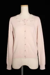アベニールエトワール Aveniretoile 16AW フラワー パール ニット カーディガン /km0513