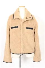 マザー mother The Funnel Neck Swing ジャケット ブルゾン ボア XS ベージュ ahm0514のサムネイル