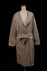 グリーンレーベルリラクシング ユナイテッドアローズ green label relaxing コート ノーカラー スプリング リボン ライナー付き 38 グレー /kk0515