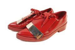 마르니 MARNI 슈즈 클로즈 레이스 업 25 레드 레드/☆y0520