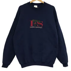 80~90's/80~90年代ヴィンテージ Hanes HEAVY WEIGHT USA製 スウェット トレーナー フロント刺繍 オーバーサイズ ビッグシルエット USA製 メンズ XG ネイビー