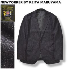 美品 ニューヨーカー ニット テーラードジャケット 麻100％ L