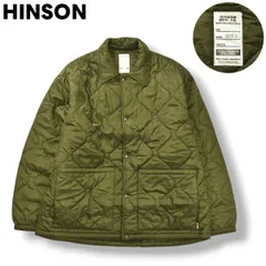 ヒンソン HINSON リップストップ ナイロン キルティング ジャケット 中綿 ジャンパー ウィンドブレーカー ブルゾン M オリーブ ミリタリー カジュアル ウェア メンズ