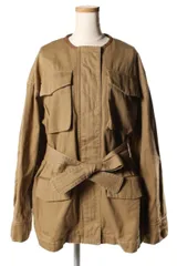 ジルスチュアート JILL STUART 16AW ブルゾン へスター ノーカラー ベルト コットン S ベージュ /kk0515のサムネイル