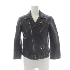 ビューティフルピープル beautiful people vintage leather riders jacket ダブルレザージャケット ライダースジャケット ジップアップ 総裏地 130 黒 ブラック /DO ■OS