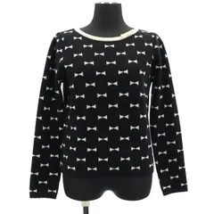 トッカ TOCCA 23AW BOWTIFUL KNIT ニット セーター 長袖 クルーネック リボン XS 黒 ブラック /MY ■OSのサムネイル