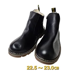 レディース　ファーブーツ／サイドゴアブーツ　黒／ブラック