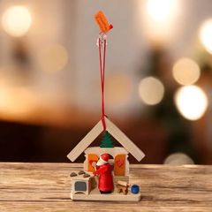 木製クリスマスオーナメント〈サンタの家~書斎〉グラウプナー社 ドイツ