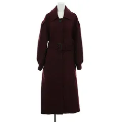 マウジー MOUSSY BIG COLLAR CHECK コート ステンカラー アウター ロング ベルト付き F ダークブラウン /MI ■OS