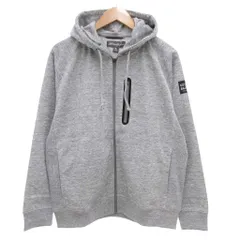 エディーバウアー EDDIE BAUER タグ付き パーカー フーディ M ジップアップ 長袖 ロゴ グレー /AE