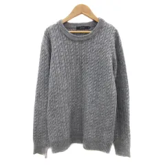 レイジブルー RAGEBLUE ニット セーター 長袖 ラウンドネック ケーブル編み ウール混 M グレー /YS28