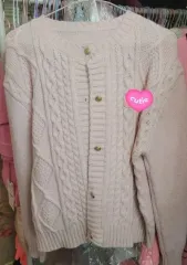 ピンクケーブルカーディガン