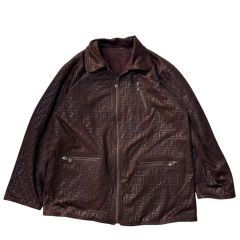 フェンディ ズッカ柄 リバーシブルジャケット フリース 黒 ブルゾン