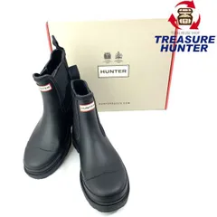 HUNTER(ハンター) コマンド チェルシー レインブーツ サイズUK5(約24ｃｍ) WFS1018RMA サイドゴア ブラック 【101064498005】