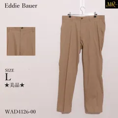 ★美品★ Eddie Bauer エディーバウアー パンツ チノパンツ　スラックス　綿混　ボタン付き　ファスナー付き 　ブラウン　 【WAD4126-00】 送料無料　古着　レディース
