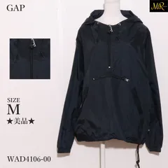 ★美品★ GAP ギャップ アウター アノラックパーカー　長袖　ジップアップ　フード付き　ポケット付き 　ブラック　 【WAD4106-00】 送料無料　古着　レディース