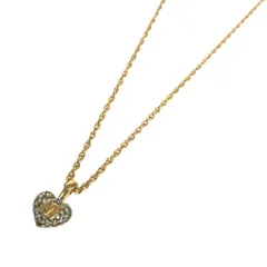 NINA RICCI ニナリッチ ネックレス  NRロゴ/ハート/ラインストーン/GP ヴィンテージ   ゴールドカラー レディース / 240001174100