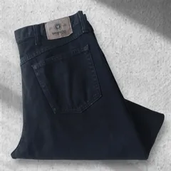 ■古着 Wrangler ラングラー ブラックジーンズ デニムパンツ RELAXED FIT 黒 W36L32【L5303】