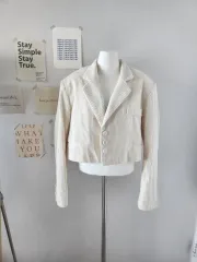 コーデュロイ半クロップド丈ジャケット(新品)