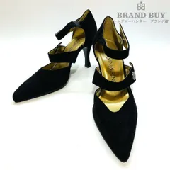 【中古】YVES SAINT LAURENT サンローラン パンプス ヒール スエード 黒 36　レディース　靴　ブラック 【240001007794】