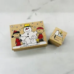 PEANUTS SNOOPY スヌーピー 木製 スタンプ 2個セット