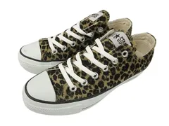 コンバース CONVERSE ALL STAR PLTS LEOPARDFUR OX 5CL635 オールスター レオパード柄 ファー 23.5cm ベージュ スニーカー シューズ 靴