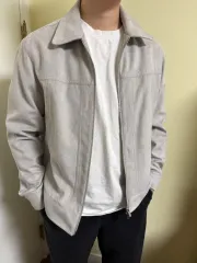 スウェード ジャケット ライト グレー