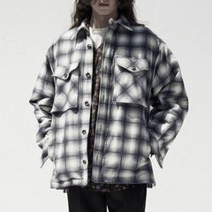 未使用 VICTIM PADDING CHECK SHIRT JACKET - メルカリ