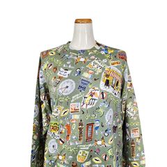 再入荷鴨居羊子パジャマ　新品未使用‼️TUNIC　丸首長袖トレーナパジャマ　40接結ロンドン カーキ色　23442　日本製