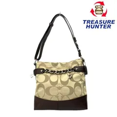 COACH(コーチ) 2WAY サテンチェーンダッフル ショルダーバッグ F18862 ベージュ系×ブラウン レディース バッグ 【102050598001】