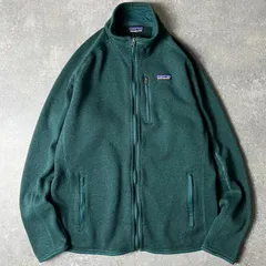 19年製 Patagonia フルジップ ベターセーター ジャケット L / パタゴニア フリース ハイネック グリーン ワンポイント 無地