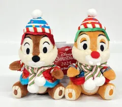 東京ディズニーランド ぬいぐるみバッジ DISNEY CHRISTMAS チップ&デール゛(緑/赤)/Toys Wondrous Christmas! 2025